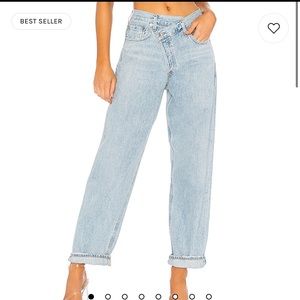 Criss cross suburbia colored agolde jeans